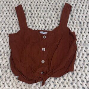 FRNCH Paris Womens Medium Brown/Rust Tank Top